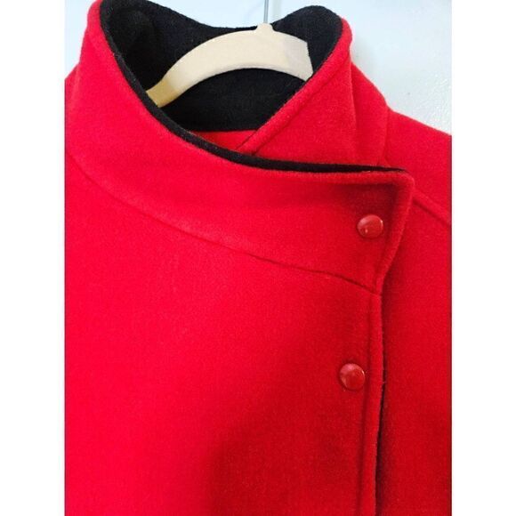 SELVY & CO red wool cape/cloak. One Size. - Picture 6 of 8